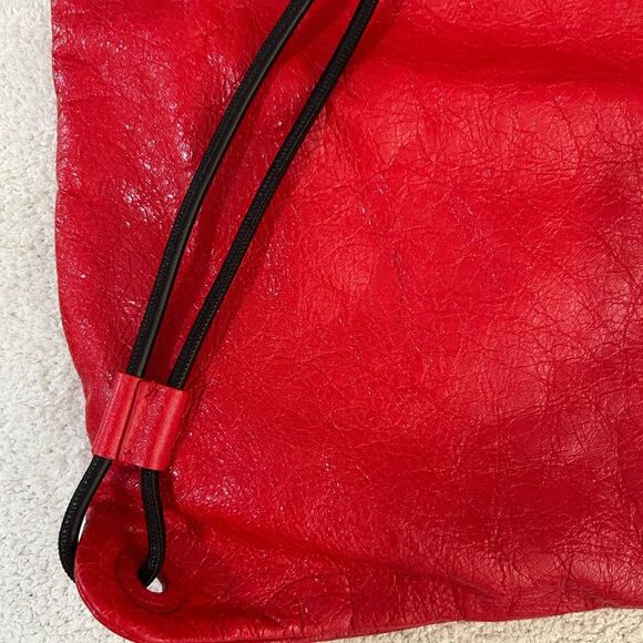 BALENCIAGA Agneau Locker Arena Backpack Red/ dust bag, Great cond. minor flaws - Picture 11 of 13